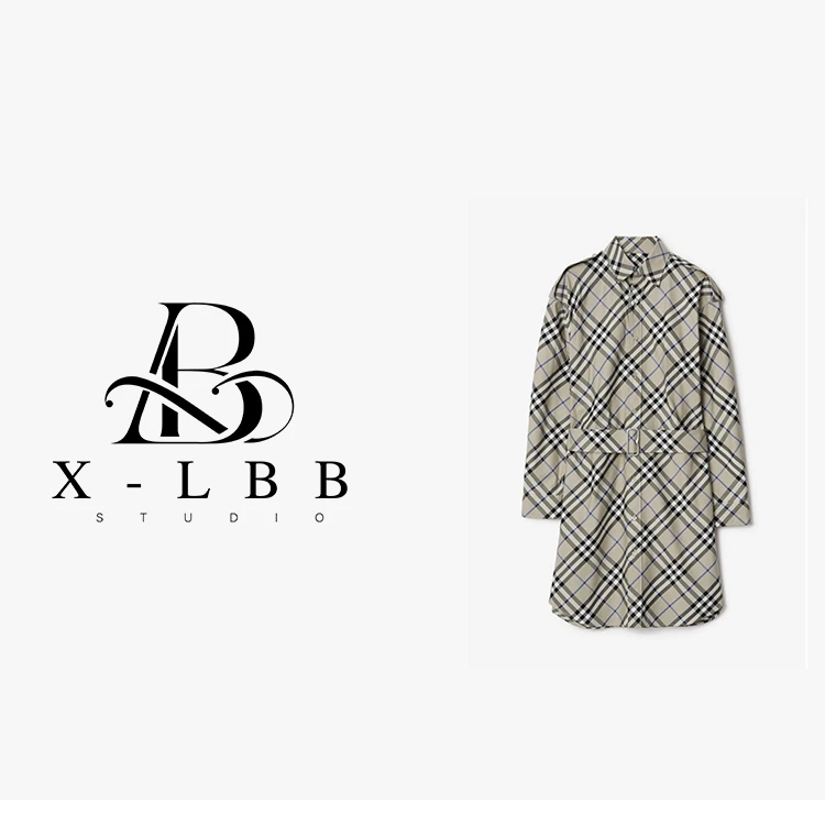 G1181 格纹棉质衬衫式连衣裙