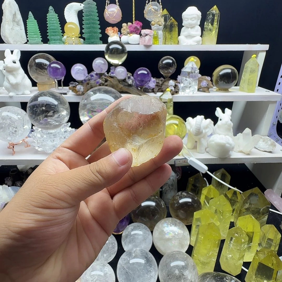 水晶珠宝半成品未镶嵌原石开窗