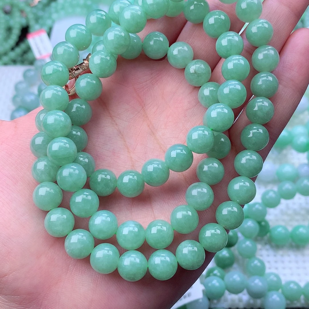 翡翠未镶嵌毛衣链卡9.5