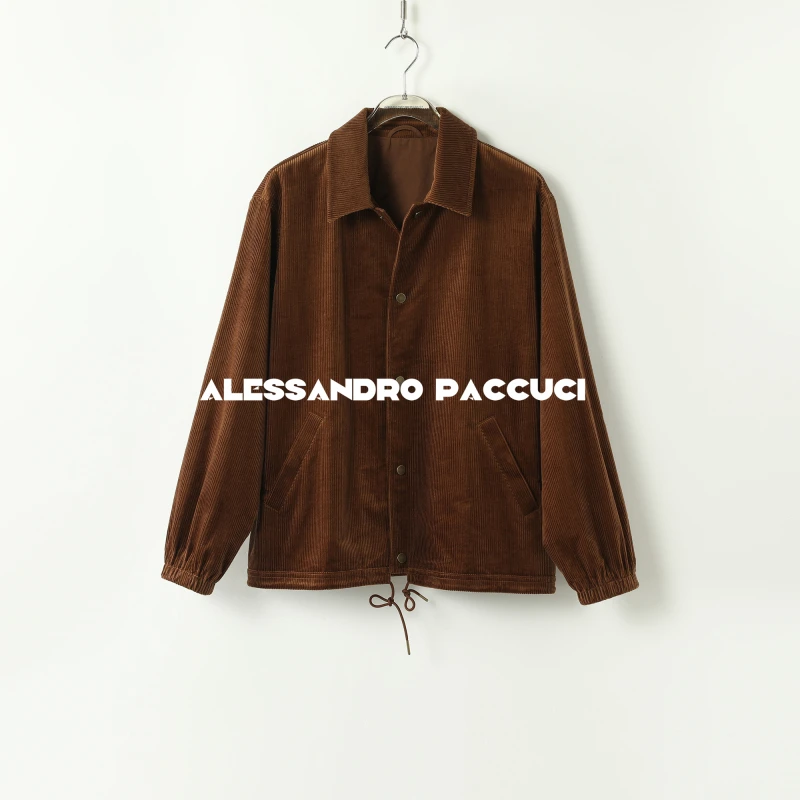 【孤品特价不退换】洛哥43123WT【拾光】棉灯芯绒翻领纯色休闲短外套