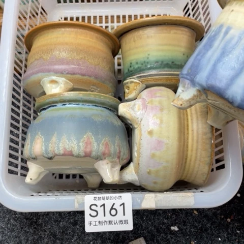 紫砂花盆微瑕161口径7厘米左右