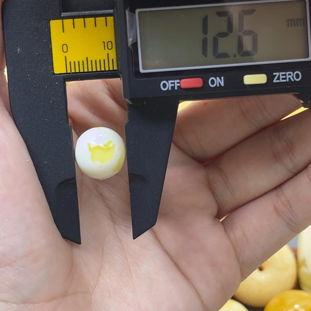 琥珀未镶嵌手串单珠圆珠