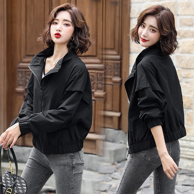温柔知性衣服时尚百搭年新款韩版春季外套女ins潮秋装短款夹克洋