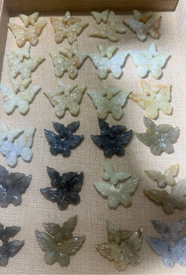 岫玉子母蝶狐狸面具多样性随机发货