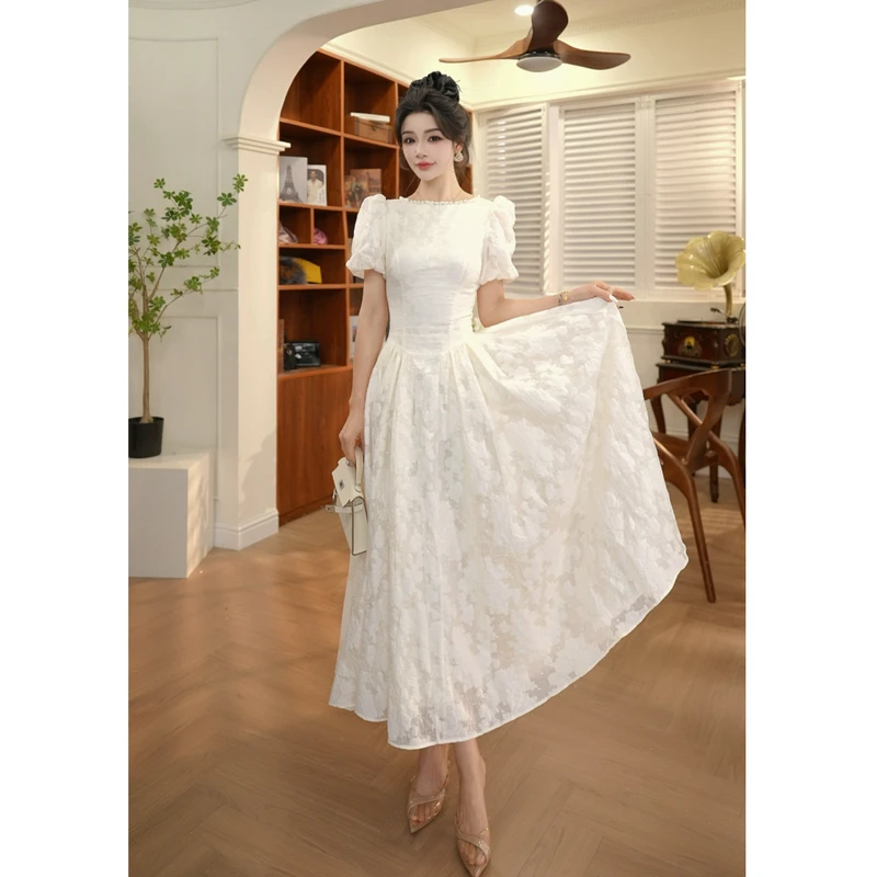 【JANE·简】夏季小众新款女装轻熟风气质收腰连衣裙显瘦修身70826