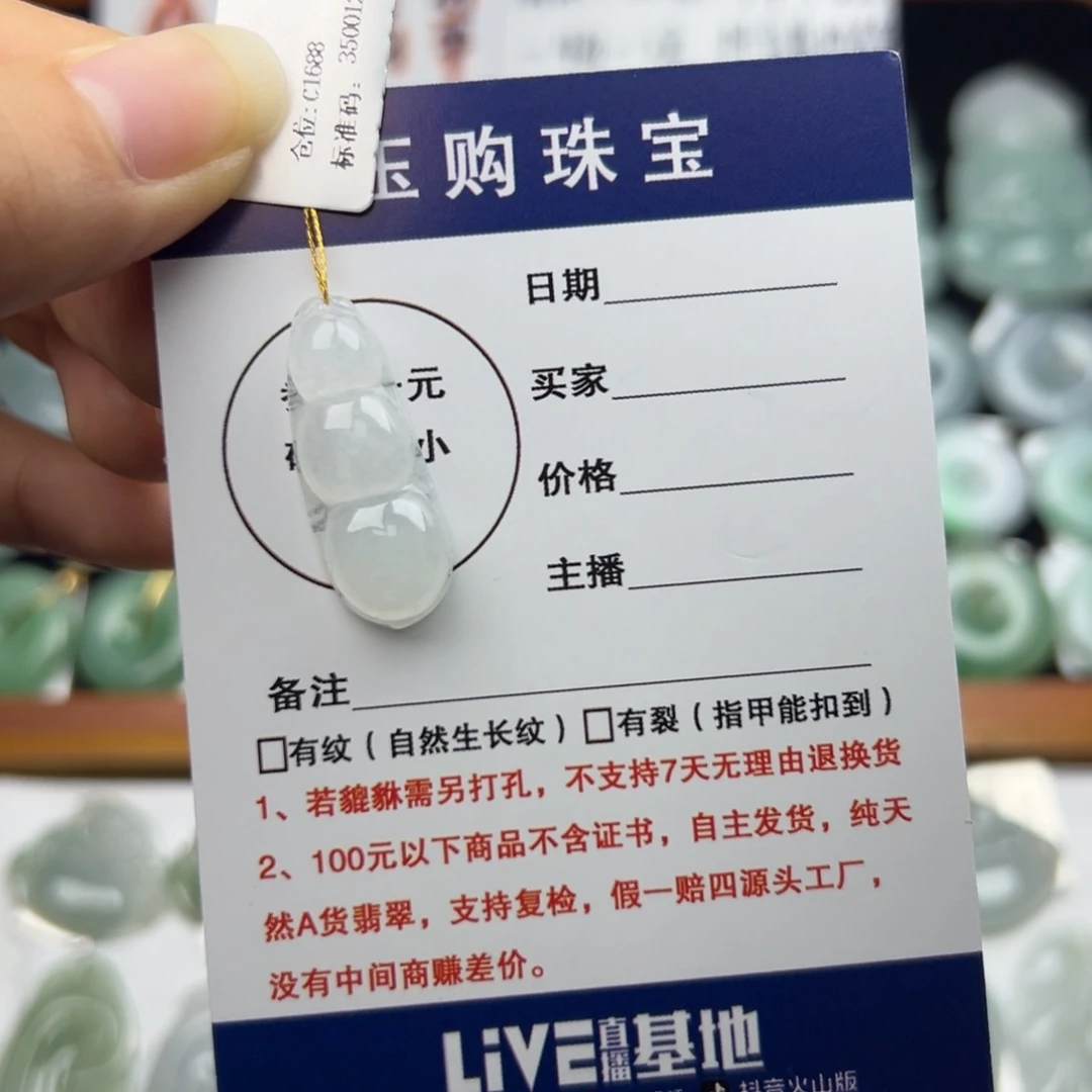 颈饰未镶嵌翡翠福豆
