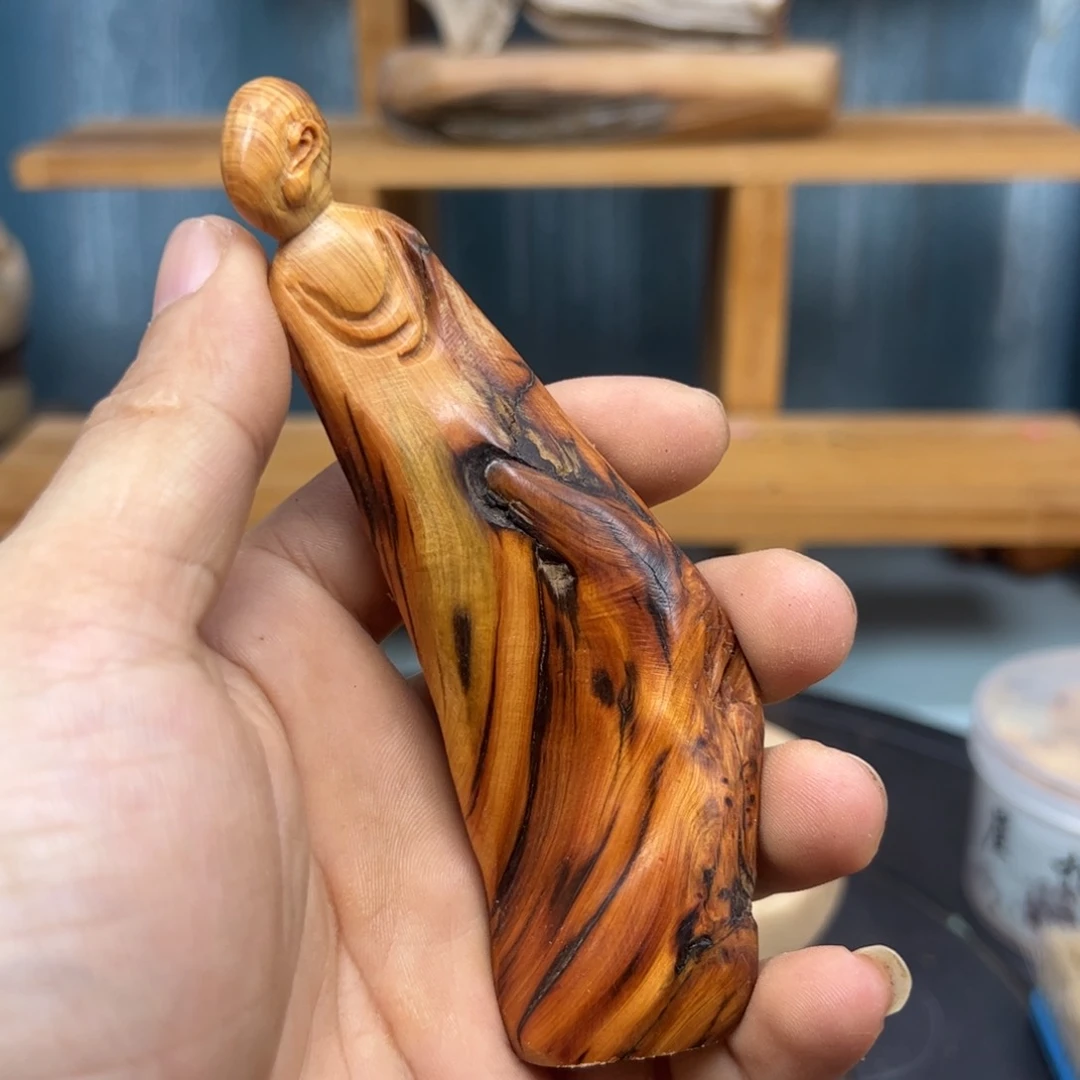 木徐*福崖柏木摆件手把件