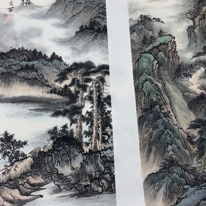 可***舅国画书画作品多次参加