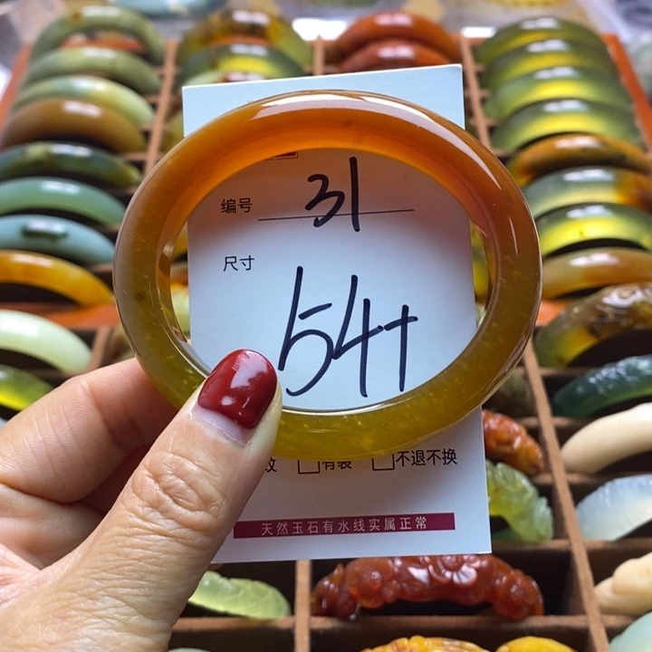 蛇纹石玉手镯未镶嵌潮****）