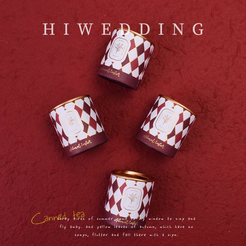 新款创意武夷山大红袍茶叶罐装礼盒欧式结婚庆伴娘伴手礼品
