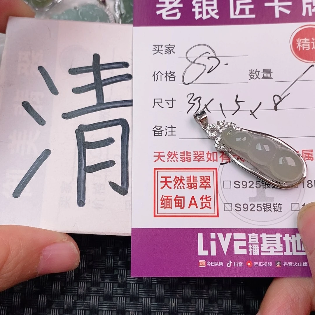 翡翠银S925镶嵌颈饰