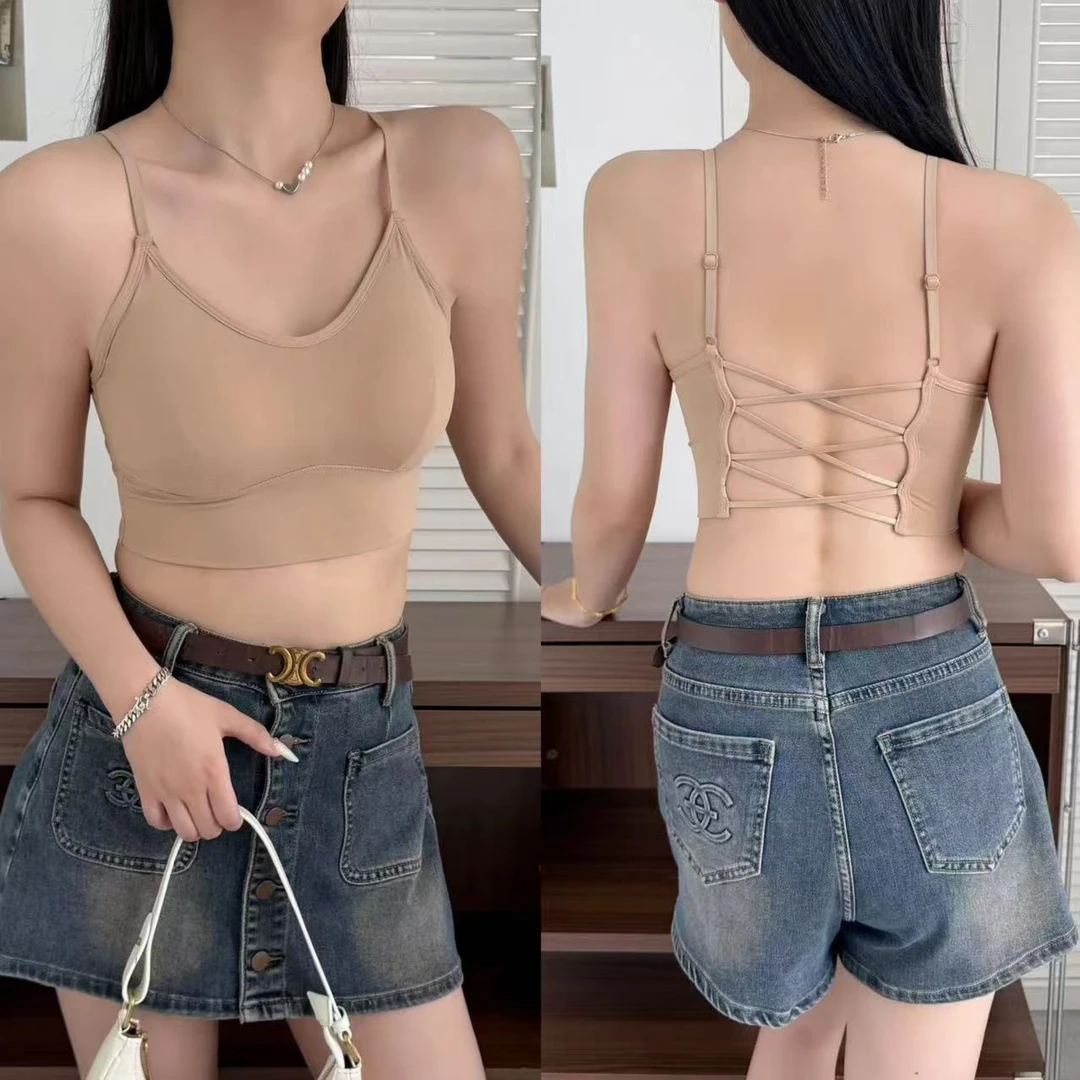 【百沐萱】90-200斤轻奢法式冰丝粉底液固定一体杯聚拢防下垂美背