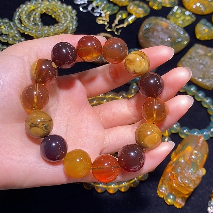 琥珀颈饰未镶嵌15多宝手串