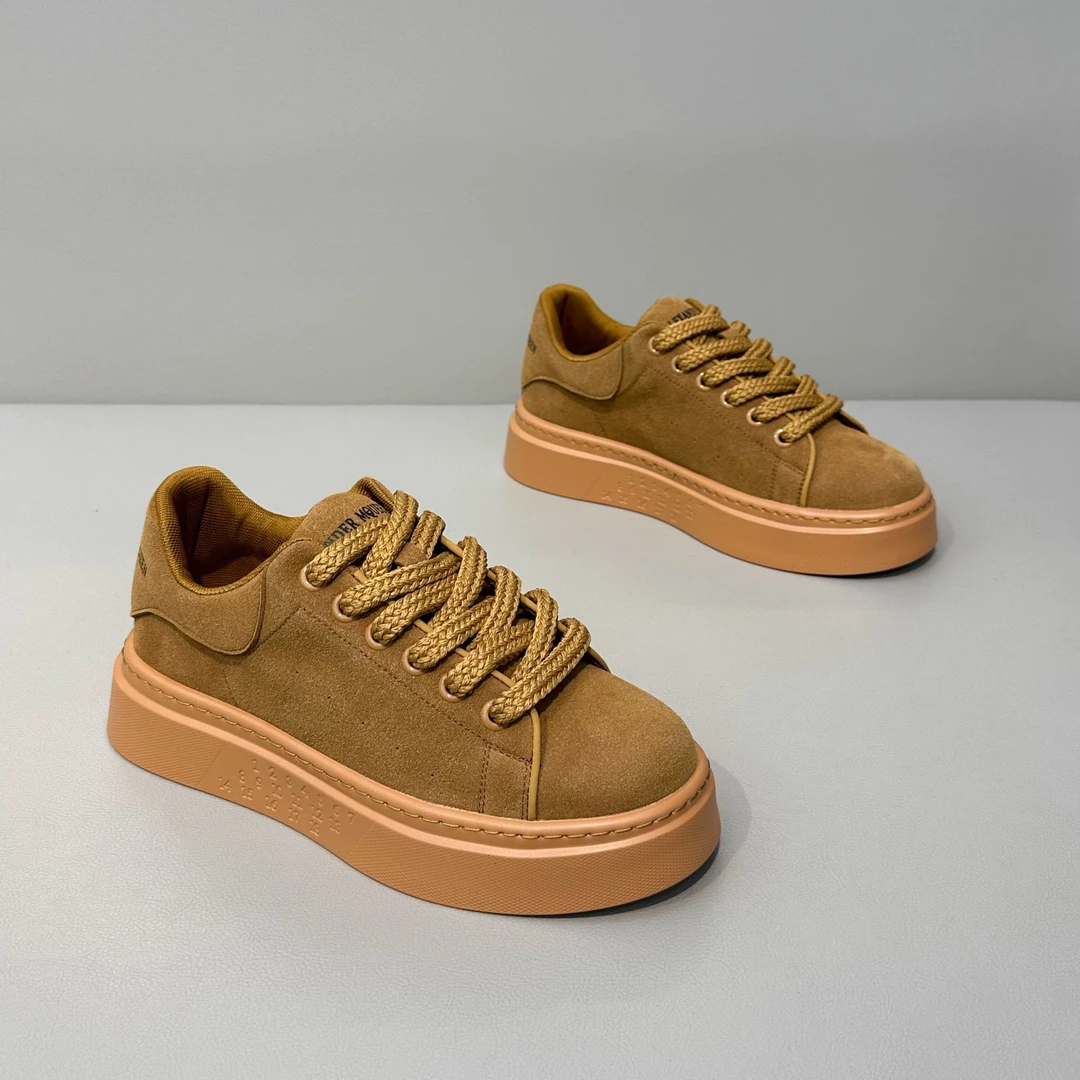 2025冬冬季新款男时尚舒适气质高级感潮流小众厚底系带休闲鞋板鞋