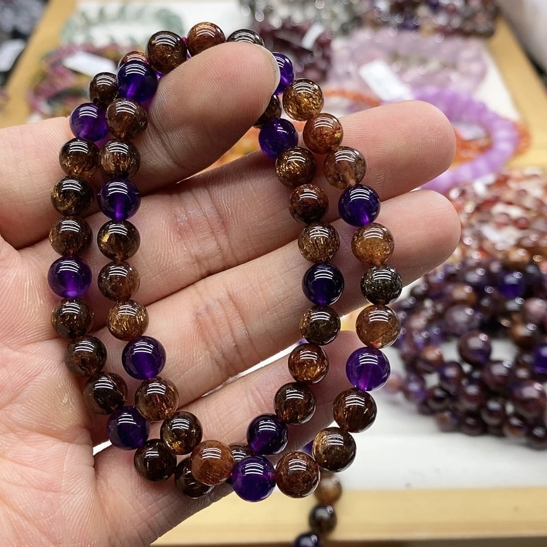 水晶手链未镶嵌多样性发货发一条