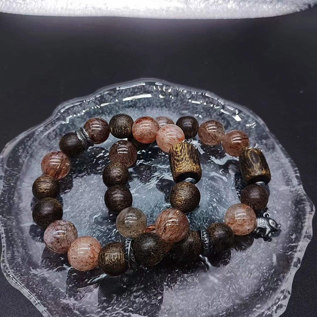 硕夏天然黑金超13-14mm设计款手链多样性发其一SX423