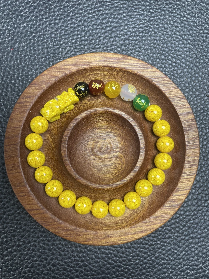 非金属珐琅手链 时尚精品 雄黄貔貅手串