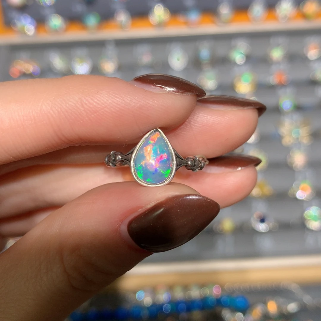 银S925镶嵌欧泊戒指t