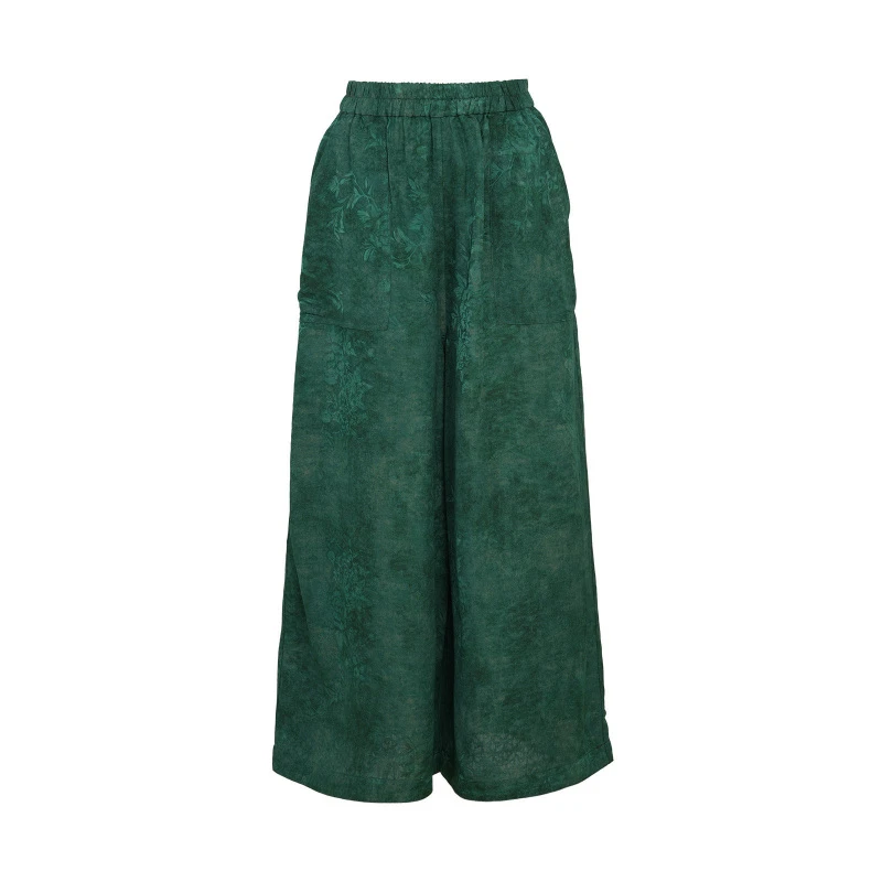 [悦画]FY9290503香云纱双面穿阔腿裤