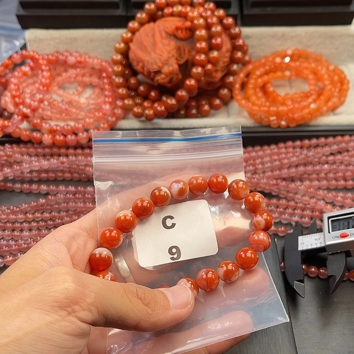 南红玛瑙未镶嵌多样性发货默认微瑕称重10mm