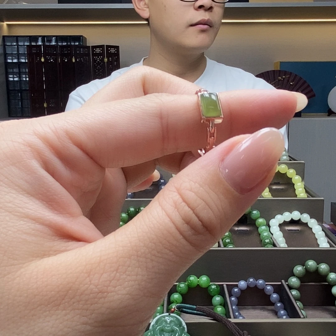 和田玉未镶嵌手串戒指碧玉