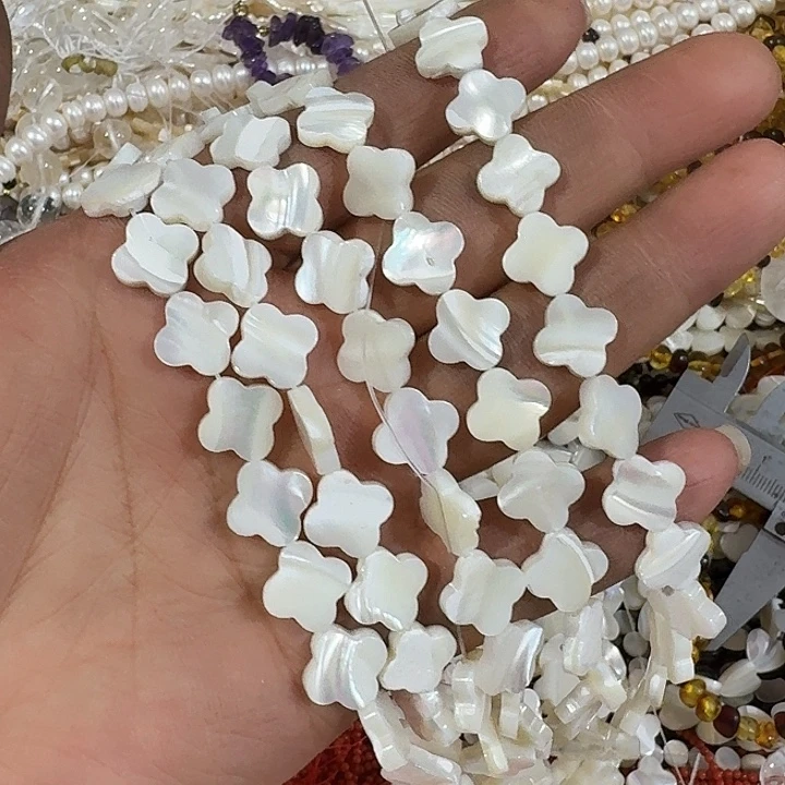 玛瑙/玉髓合金珠宝半成品海贝四叶草