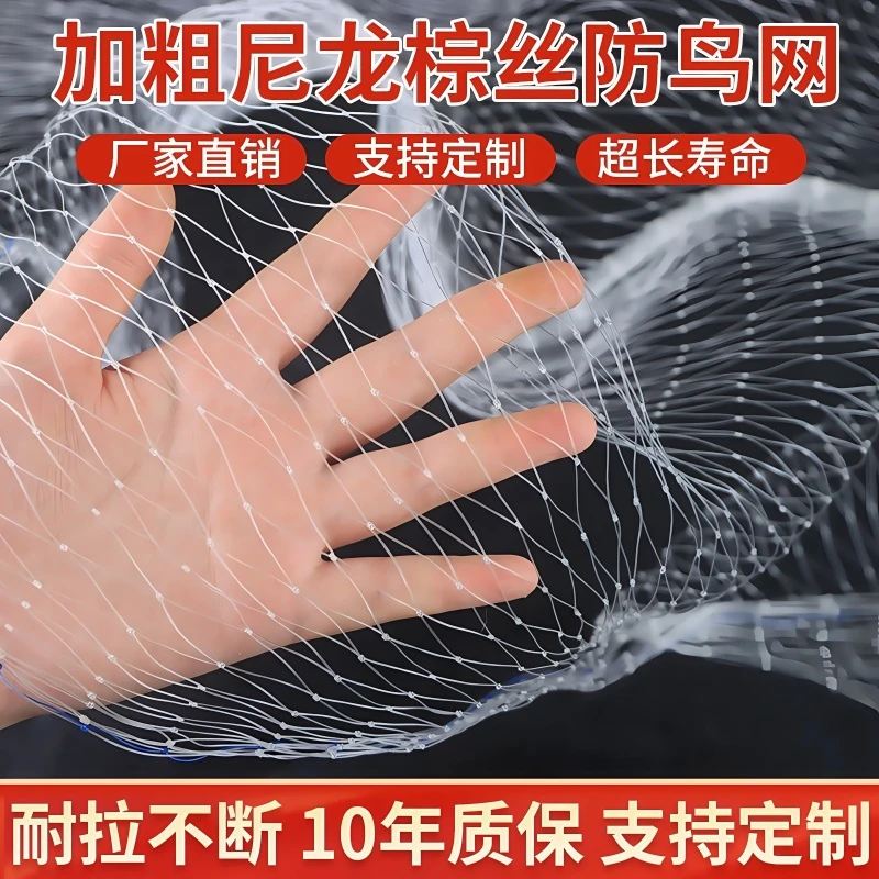 全新料果树防鸟网罩嘉宝果枇杷蓝莓果园尼龙防护网防鸟网耐用伸缩