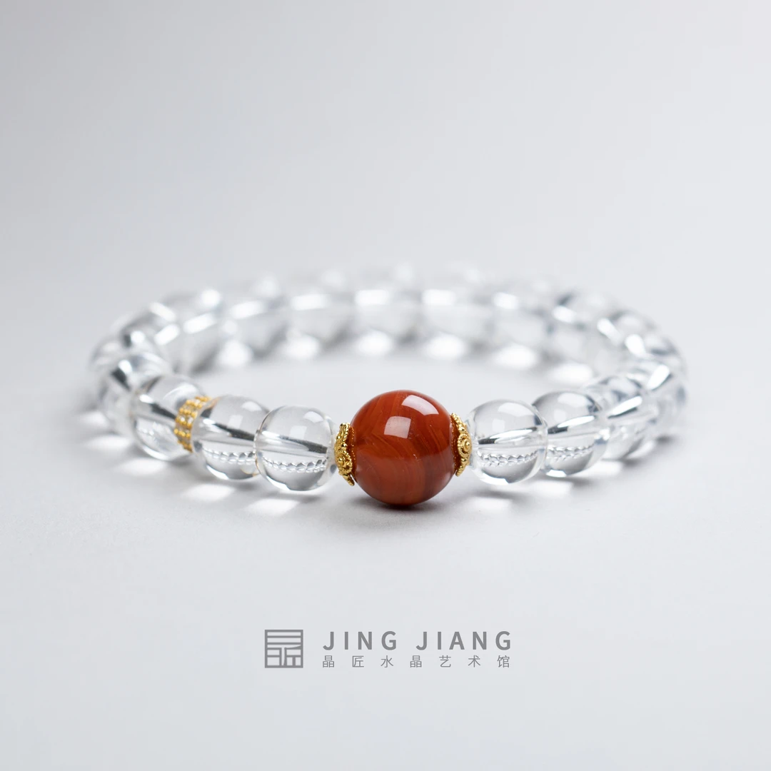 晶匠白水晶设计手串 10-11mm+多样性发一   编号-Z24412 简约