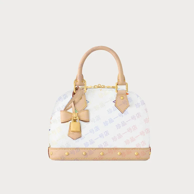 2025【贝壳三彩/24*18cm】钢五金时尚女包