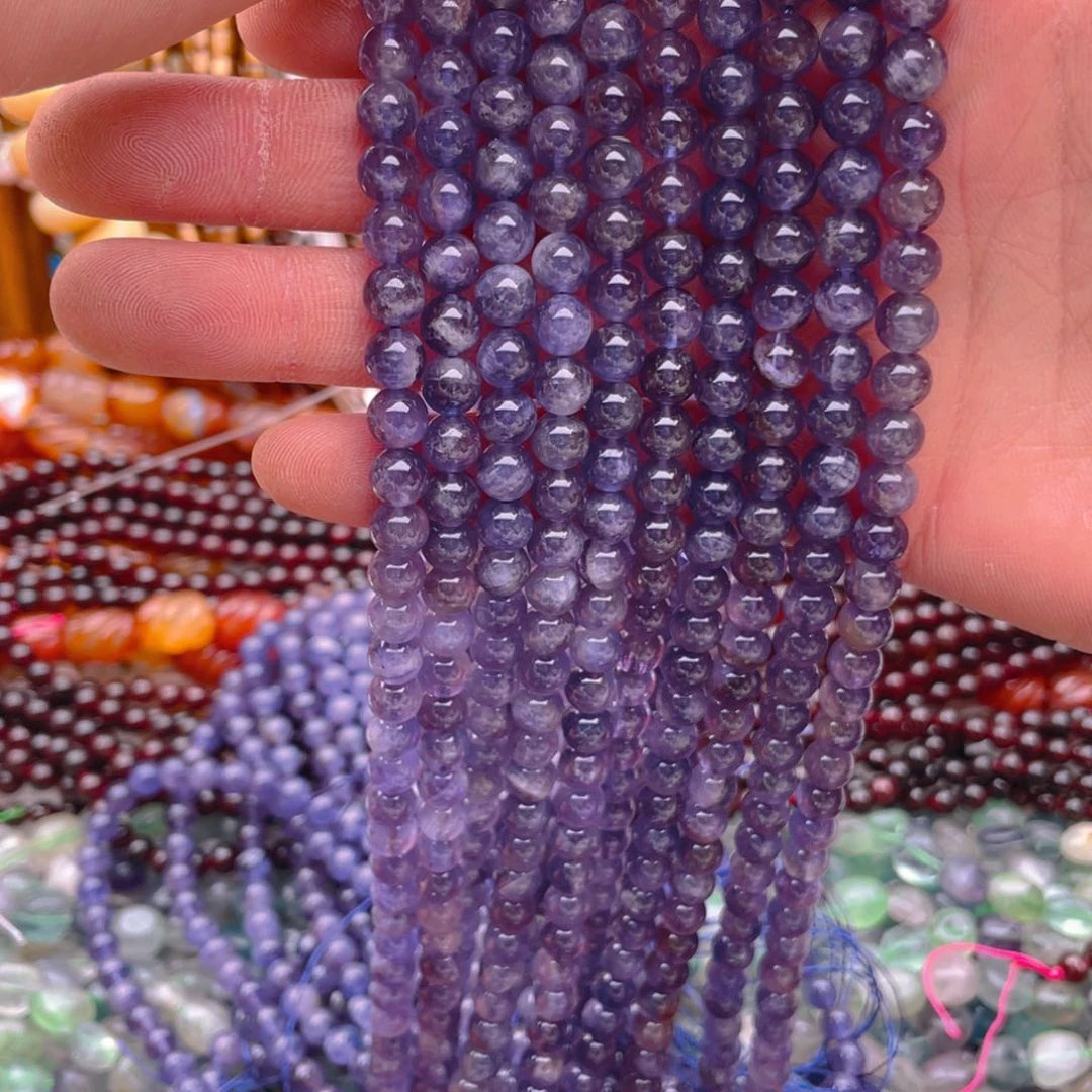 玛瑙/玉髓珠宝半成品未镶嵌紫水晶1条卡7