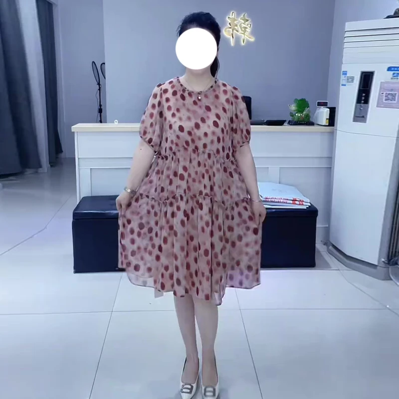 韩系小香风高级感减龄修身短裙女2025年夏季新款设计感波点连衣裙
