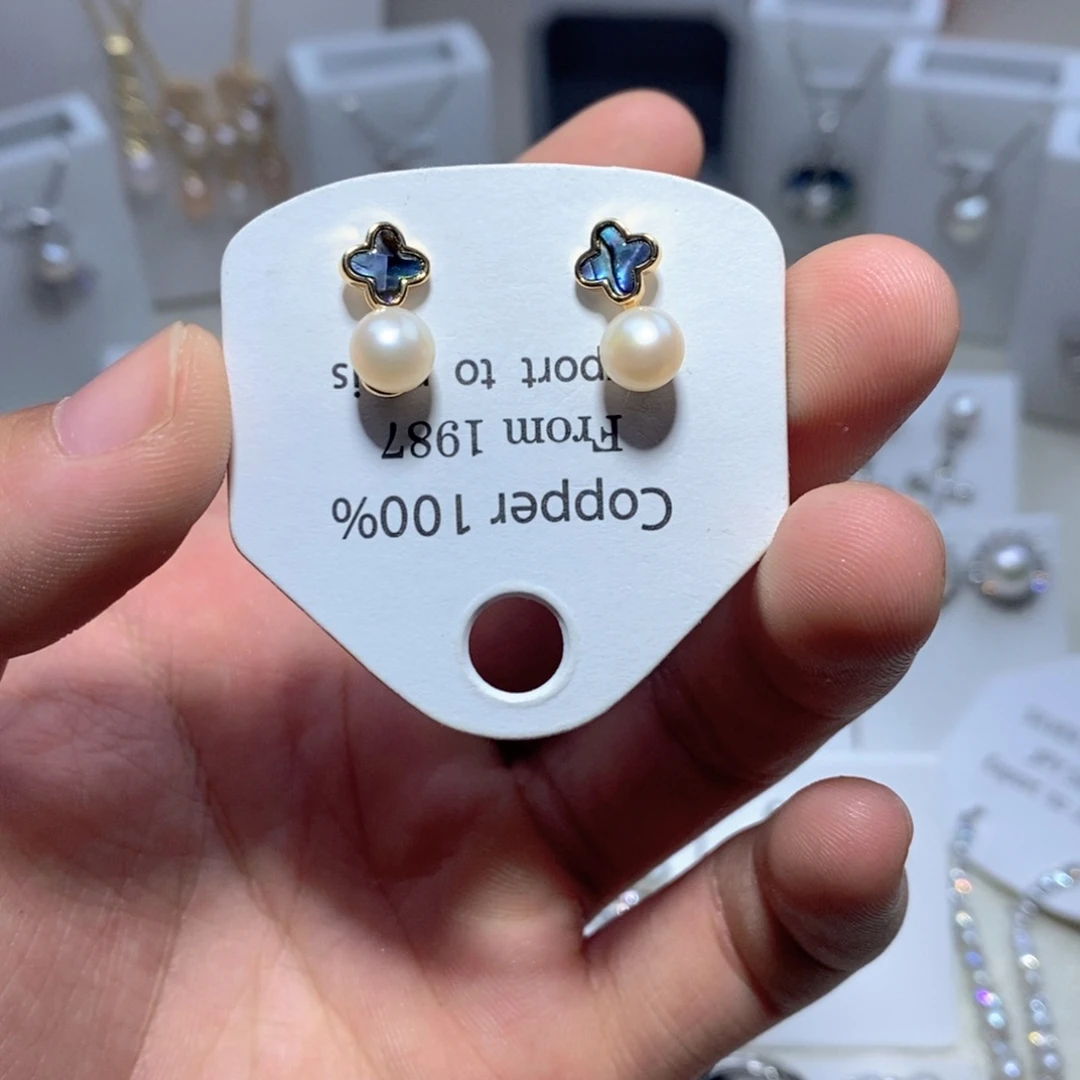 耳饰淡水珍珠银S925镶嵌