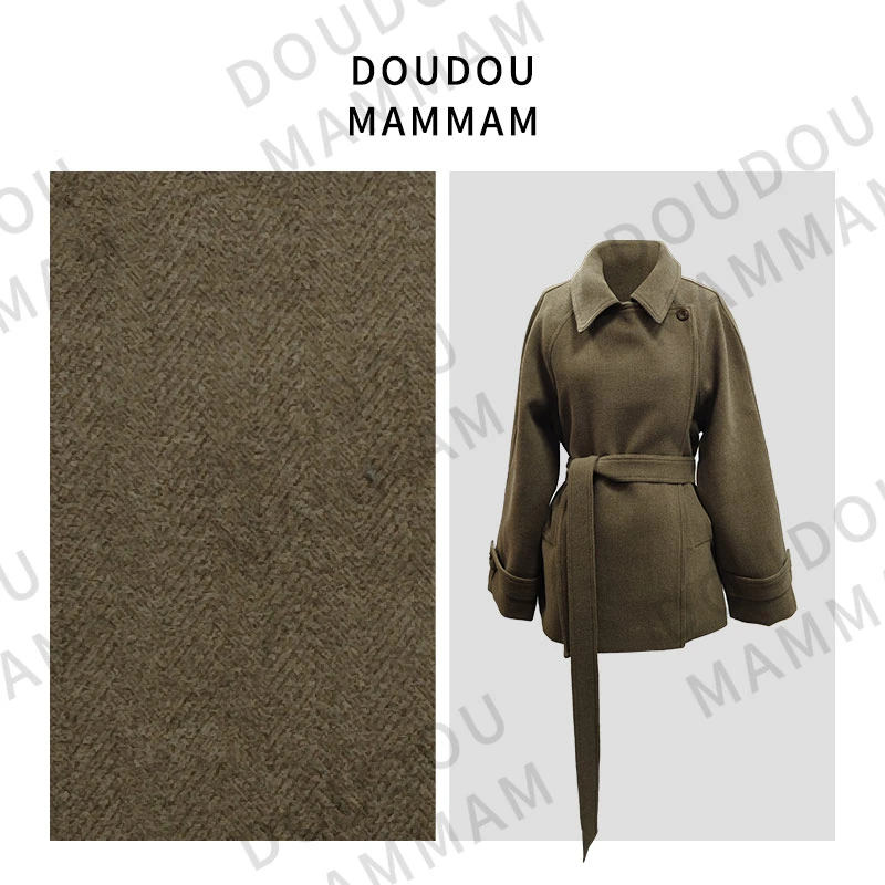 气质时尚短款秋冬双面呢收腰大衣