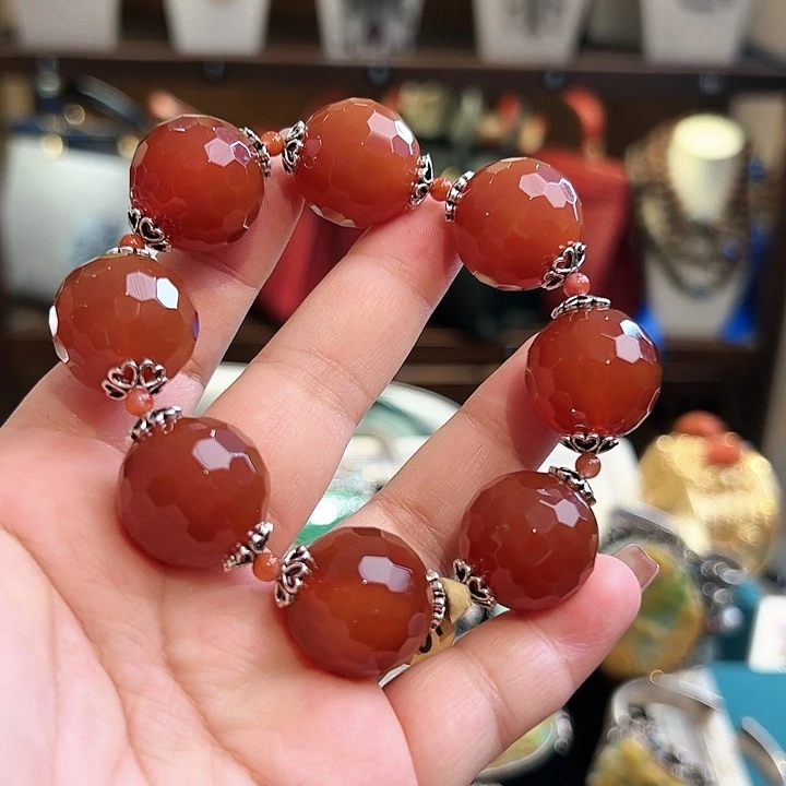 玛瑙手链未镶嵌古风