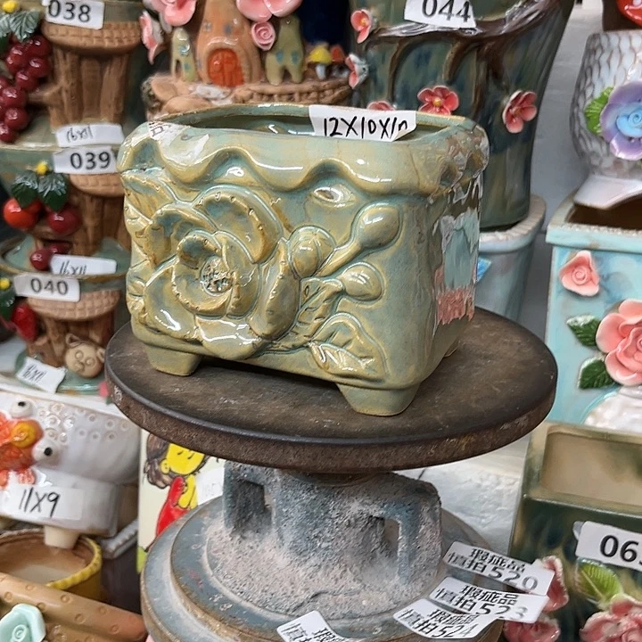 紫砂花盆粗陶材质多肉花盆