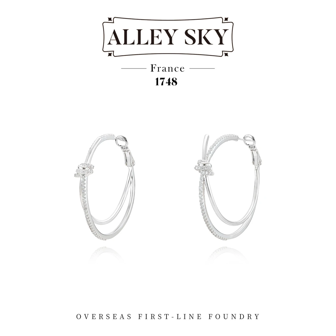 【银锻流转】Alley Sky设计师款轻奢耳扣F2417