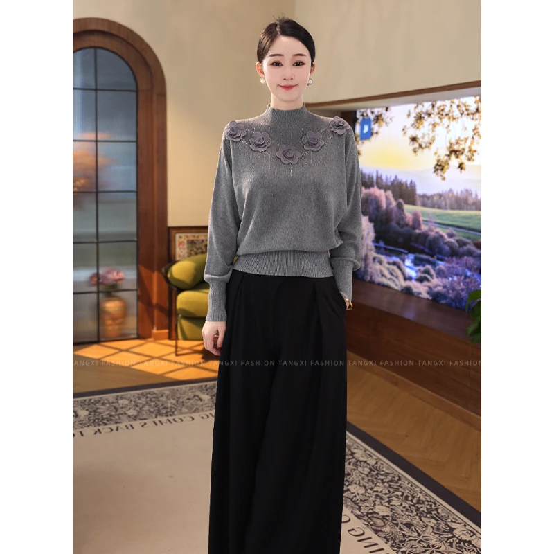 2026秋冬季新款爆款【QQ-1274JR】含绵羊毛老钱风软糯打底针织毛