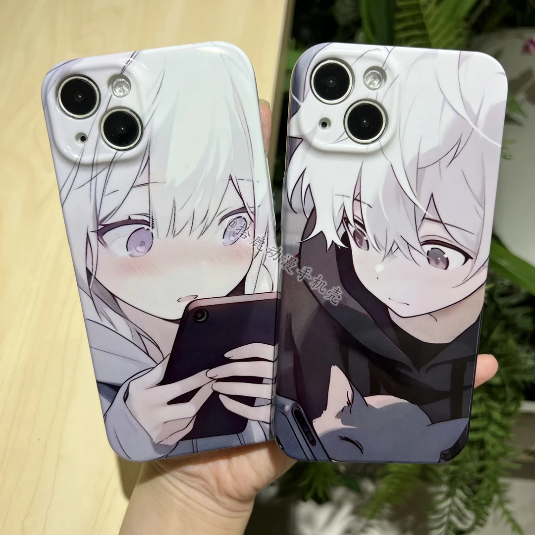 拾鹿适用苹果16promax华为oppo小米vivo一加安卓动漫情侣硬手机壳