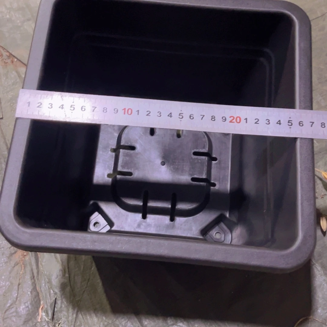 塑料27公分黑方盆高19。 5个