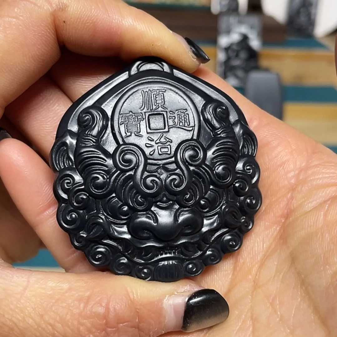 【闪购商品】和田玉（墨玉）吊坠(不含链)未镶嵌羊脂级