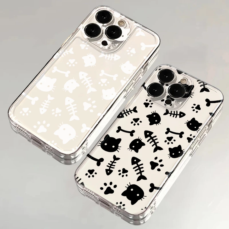 BANCA满屏鱼骨kt猫咪适用iphone16苹果15手机壳华为vivo小米oppo