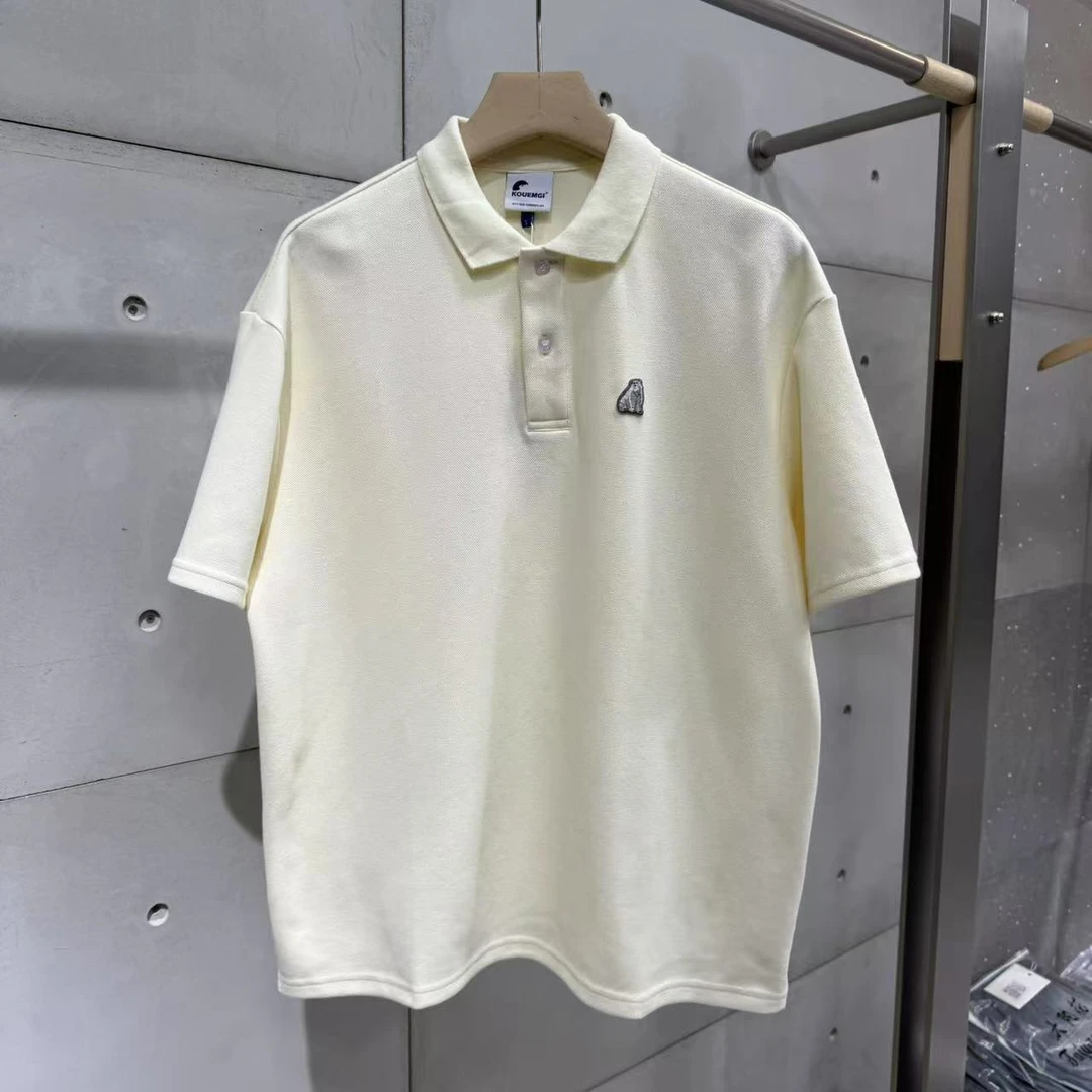 【DBG奶油小熊】夏季情侣宽松百搭POLO翻领珠地棉短袖P1166*ZN