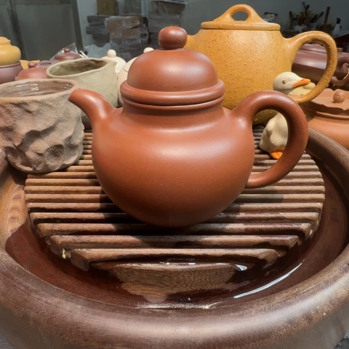 紫砂茶杯底槽清无添加280cc