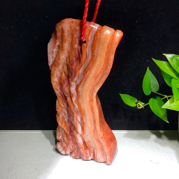 精美东坡红烧天然猪肉石头创意雕刻挂件，规格30-4-13厘米，5.5斤