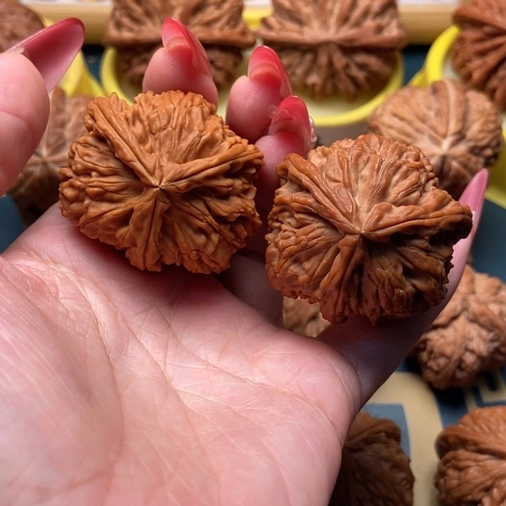 把件文玩核桃白狮子猫头鹰全品 38