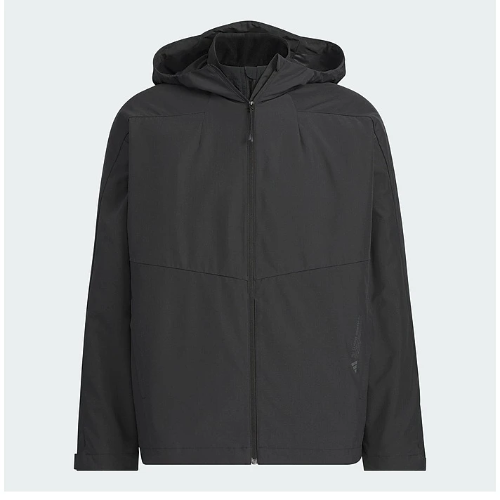 阿迪达斯拒水防泼三合一休闲宽松连帽夹克外套「睿族工壳」JZ8399