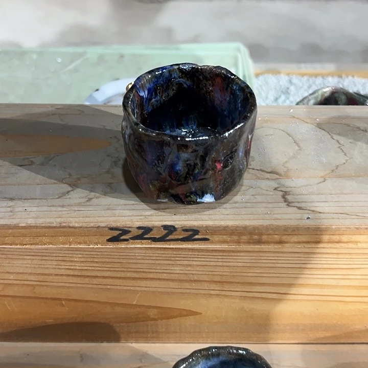 志野茶器茶杯 瑕疵