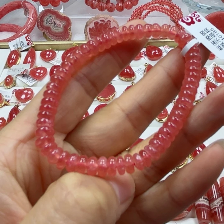 菱锰矿（红纹石）未镶嵌手串6.4咪