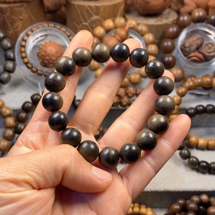 檀香木手串/手链老山檀奶香味1.2阴沉瑕疵