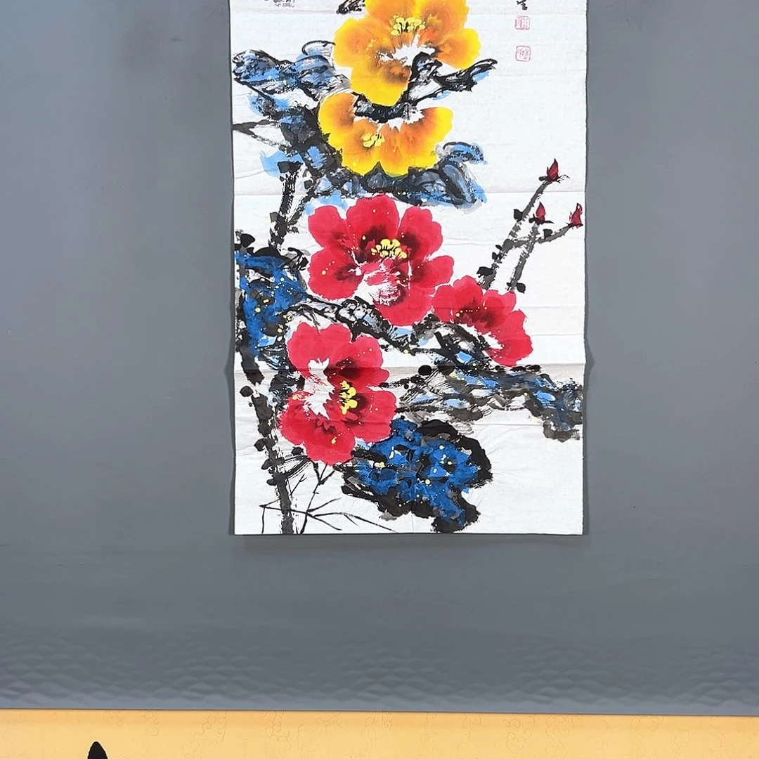 国画878 花鸟和蝴蝶都会出现